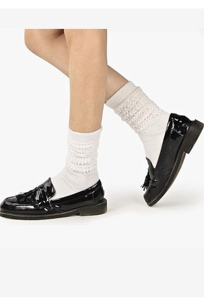 socksbox 36-40 Γυναικείες κάλτσες ύπνου - Σχέδιο με κορδόνια, 3 ζευγάρια, μαύρο-γκρι-λευκό