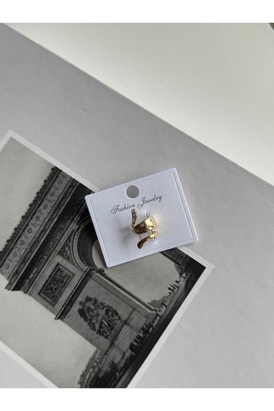 shop Snake Figured Zircon Stone Gold Earcuff