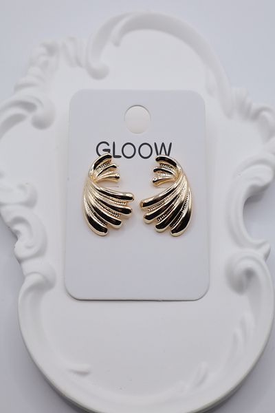 DEMOKAN Women's Earrings 3 cm Symmetrical Wing Earrings