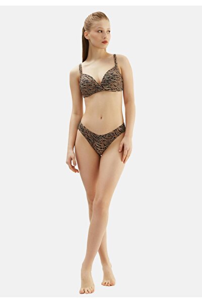 Eros Leopard Patterned Covered Breast Shaping Bikini - 2085esbk