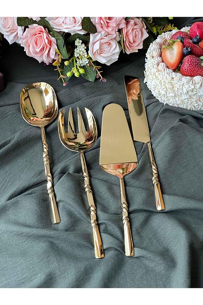 Mikasa Moor Natty Gold 4-Piece Service Set