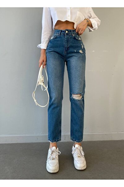Aida Fashion Tek diz lazer mom jean