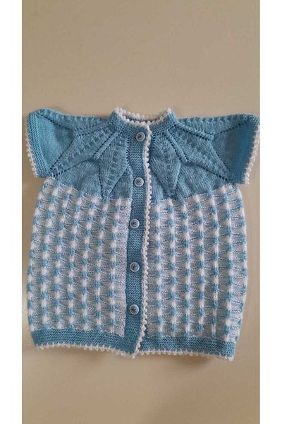 Papatyam Hand Knitted Skewer Handwork Baby Vest Handwork Baby Kids Knit Vest/Nako Record Rope