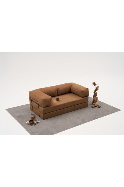 Rabi Comfort Serisi Yataklı Üçlü Modül Kahve