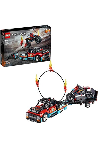 LEGO Technic Stunt Show Truck and Bike 42106 Building Kit (610 Pieces)