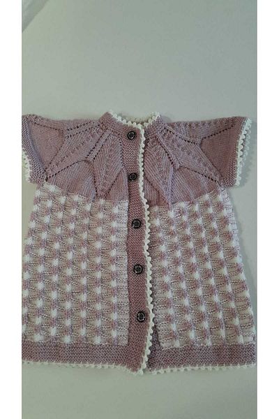 Papatyam Hand Knitted Skewer Handwork Baby Vest Handwork Baby Kids Knit Vest/Nako Record Rope