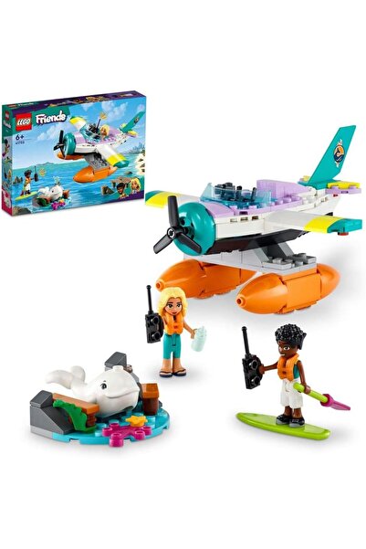 LEGO 41752 Friends Sea Rescue Plane Toy Set, Animal Care Playset with Whale F...