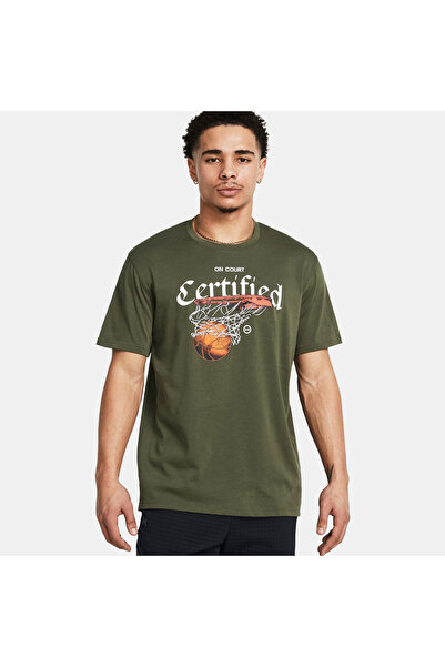 Under Armour Heavyweight Erkek Yeşil Basketbol T-shirt