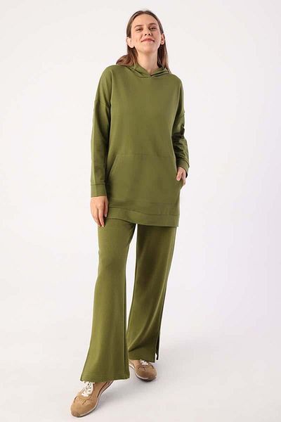 ALLDAY Khaki- Hooded sweat tunic