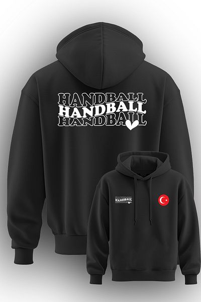 TOP GLORY Суитшърт с качулка и щампа за хандбал - 3 въжета, Handbal Sweat HENT94001