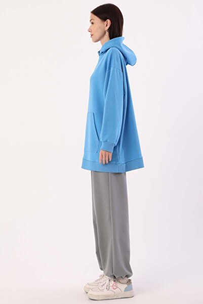 ALLDAY Mavi Kanguru Cepli Oversize Sweatshirt