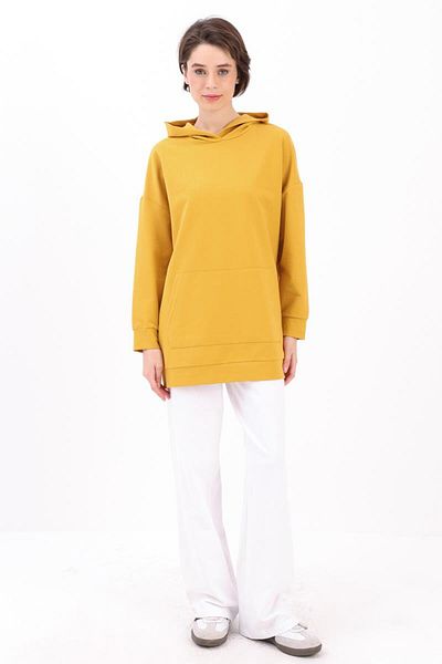 ALLDAY Yellow-Hooded Sweat Tunic
