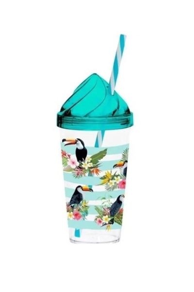 Genel Markalar 161748-828 Desenli Pipetli Bardak Tropical 660cc