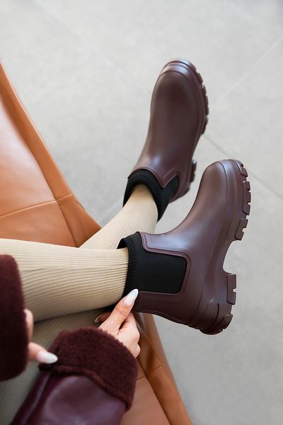 STRASWANS Carmen Plastic Waterproof Women's Boots Claret Red