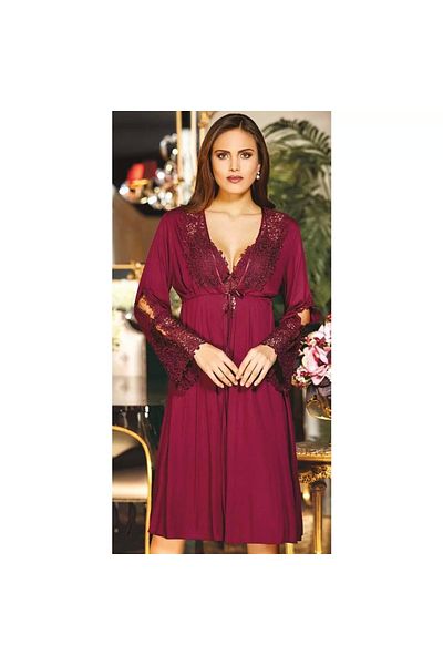 Freshness 561 Set cămașă de noapte din bumbac pieptănat, 6 piese
