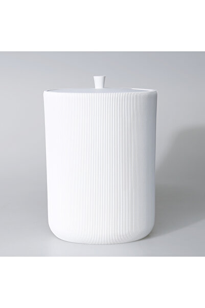 Selim White Lydia Trash Can