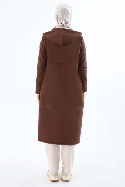 ALLDAY Καφέ ζακέτα με φερμουάρ