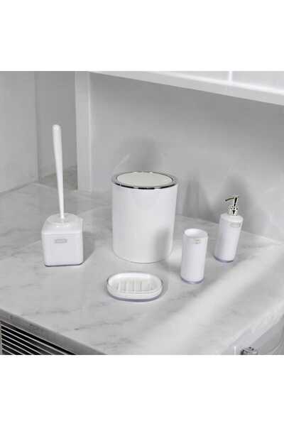 Ek Sanat 5'li Yuvarlak Kristal Banyo Seti