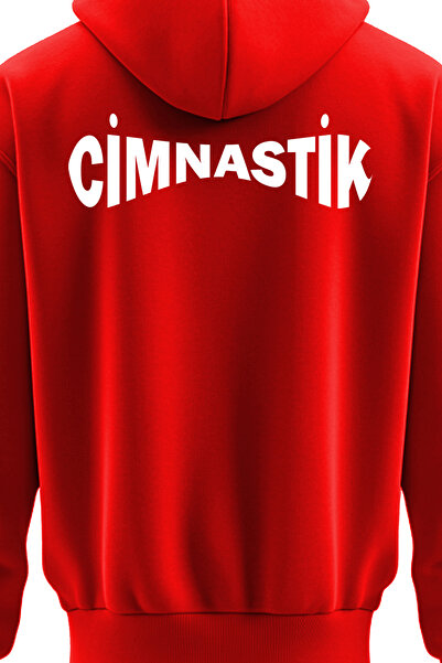 TOP GLORY Cimnastik Baskılı 3 İp Şardonlu Kapüşonlu Sweatshirt hoodie Cimnastik Sweat CİMN61001
