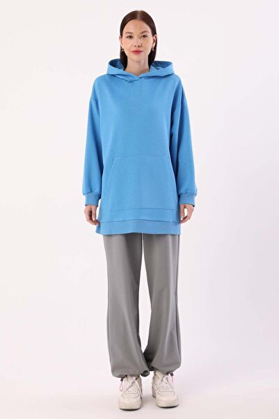 ALLDAY Mavi Kanguru Cepli Oversize Sweatshirt