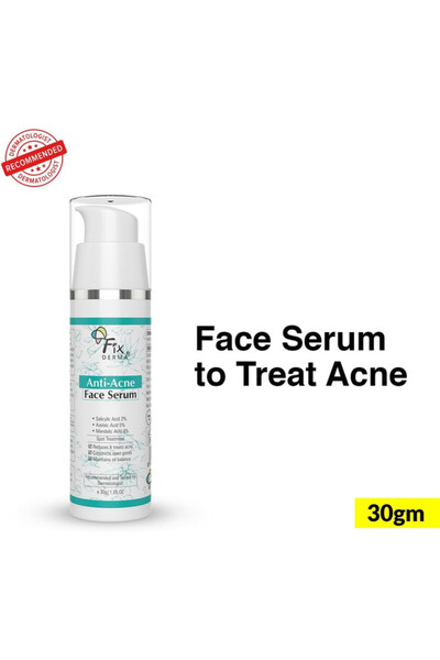 FixDerma 2% Salicylic Acid Serum, Anti-Acne & Spot Treatment, 5% Azelaic & 4% Mandelic Acid, 30g