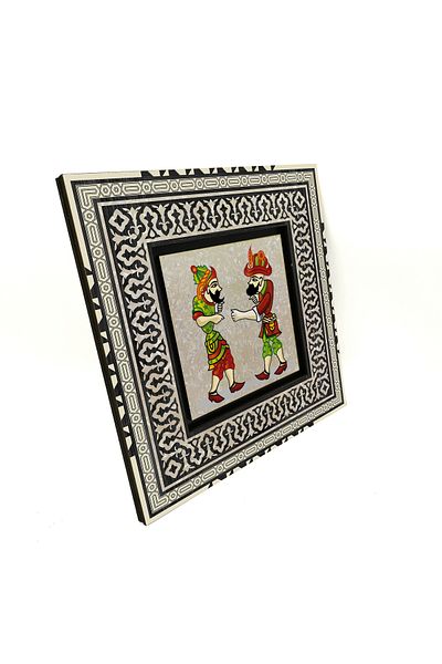Sadrazam Hacivat și Karagöz MDF imprimat 20x20 Krt-114