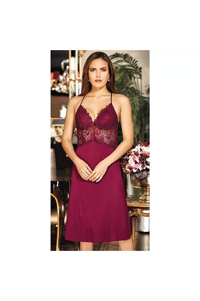 Freshness 561 Set cămașă de noapte din bumbac pieptănat, 6 piese