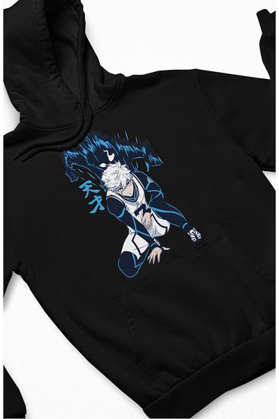 Fuddy Moda Hanorac cu glugă Bluelock Seishiro Nagi, hanorac cu glugă unisex supradimensionat cu imprimeu anime