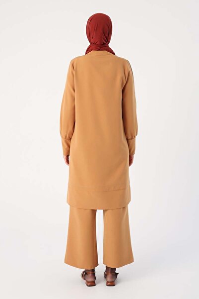 ALLDAY Mustard Glitter ραμμένο Half Placket Casual κοστούμι