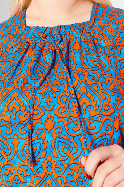 Ferace Γυναικείο φόρεμα με μοτίβο βισκόζης Mother Indigo