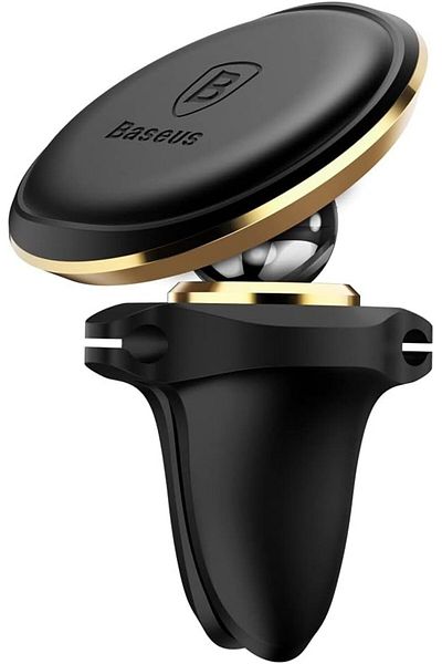 Baseus Magnetic Air Vent Car Mount Holder with cable clip Gold