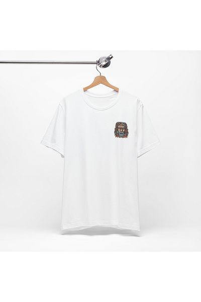 IVART Έγχρωμο-Γυαλιά Ανδρικό εμπριμέ-unisex -100% βαμβακερό κοντομάνικο μπλουζάκι με λαιμόκοψη