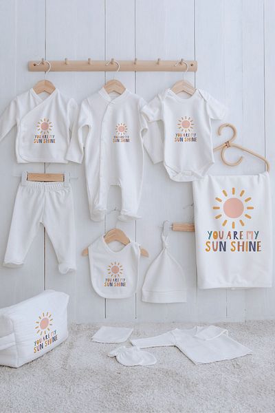 Tuğba Kuğu Organic 11-Piece Hospital Release - Little Baby - You Are My Sunshine