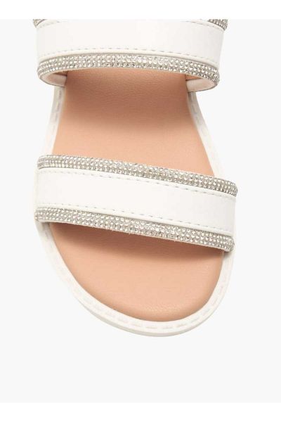 Flora Bella by Shoexpress Flora Bella Embellished Strap Sandals with Hook and Loop Closure