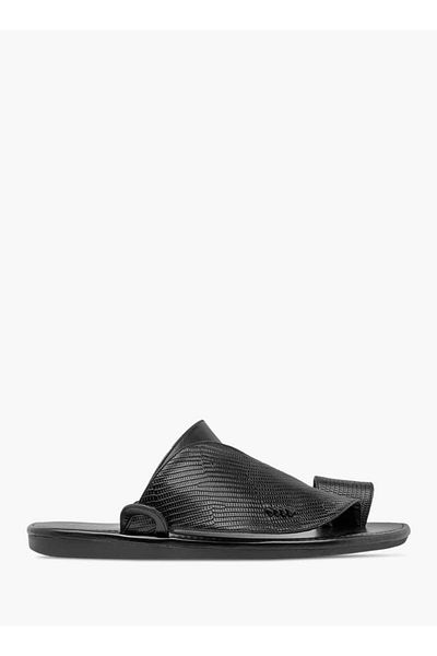LBL by Shoexpress Textured Slip-On Arabic Sandals with Toe Loop