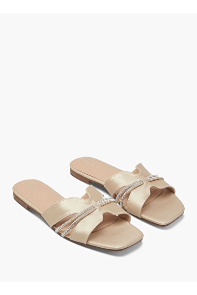 Flora Bella by Shoexpress Flora Bella Embellished Strap Slip-On Flat Sandals