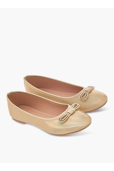 Flora Bella by Shoexpress Flora Bella Solid Slip-On Ballerina Shoes with Bow Detail