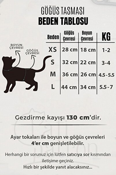 Patipatron Kaçış Önleyici Kedi Gezdirme Tasması Ve Küçük Irk Köpek Gezdirme Tasması..