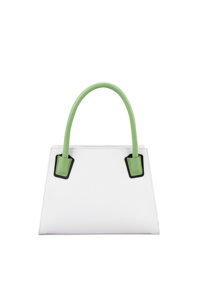 Desa Samen White Women's Leather Handbag