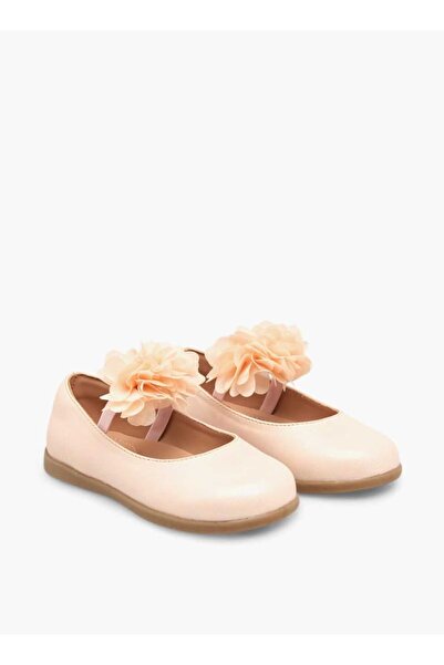 Barefeet حذاء ماري جين مزين بالزهور مع حزام مطاطي