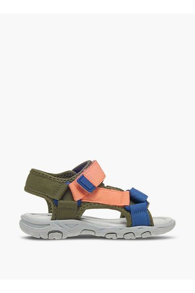 LBL by Shoexpress Colourblock Sandals with Hook and Loop Closure