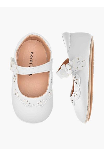Barefeet أحذية طويلة مزخرفة بالزهور مع إغلاق بخطاف وحلقة