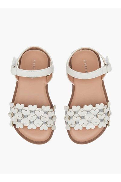 Flora Bella by Shoexpress Flora Bella Textured Strap Sandals with Hook & Loop Closure