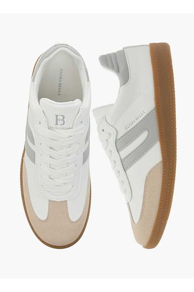 Flora Bella by Shoexpress Flora Bella Colourblock Shoes with Lace-Up Closure