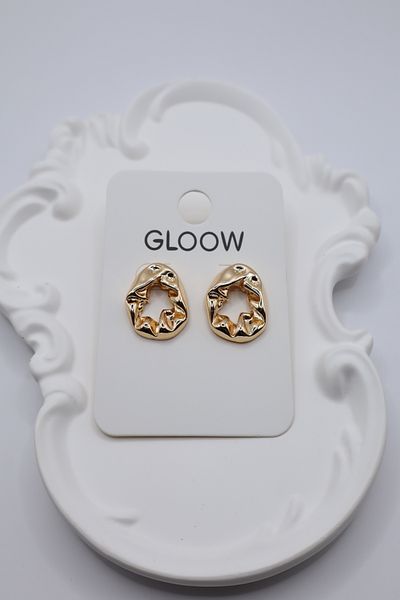 DEMOKAN Women's Earrings Irregular Hollow Round Earrings