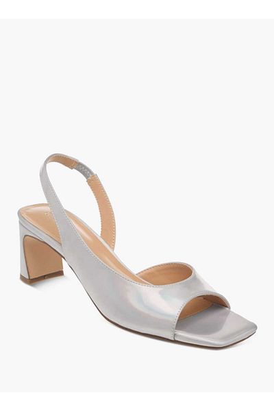 Celeste Women's Solid Slingback Sandals with Block Heels