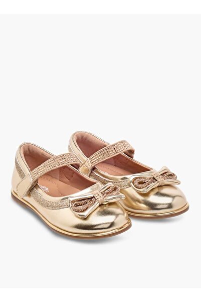 Barefeet حذاء ماري جين مزين بفيونكة مع قفل بخطاف وحلقة