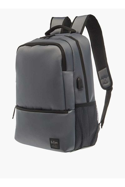 Lee Cooper Solid Backpack with Adjustable Strap and Zip Closure
