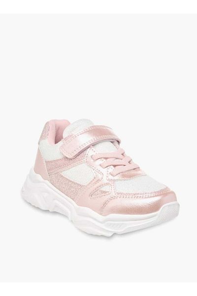 Juniors Panelled Chunky Sole Sneakers with Hook and Loop Closure