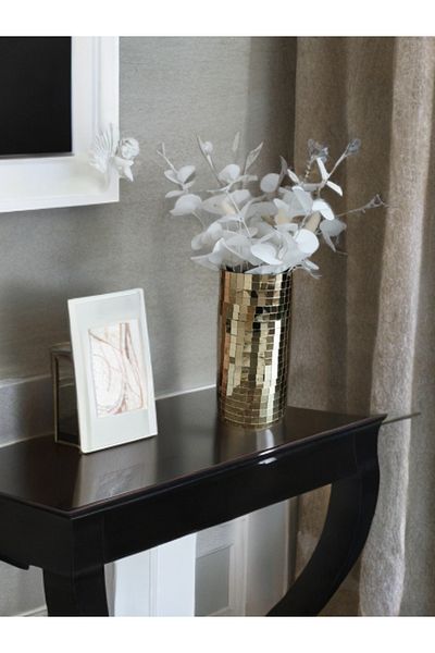 Home Χρυσό Χρώμα Sparkle Home Design Καθρέφτης Γυάλινο Βάζο - μεσαίο μέγεθος
